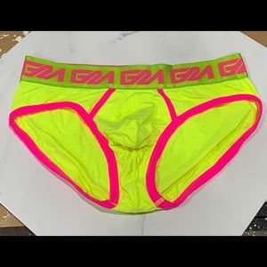 Neon Yellow and Pink Garçon Briefs
